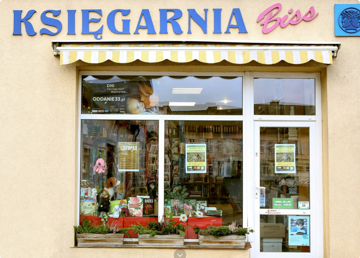 Księgarnia Biss — Witryna